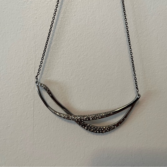 Alexis Bittar Miss Havisham Necklace Crystal Encrusted Intertwined Pendant - Picture 2 of 7